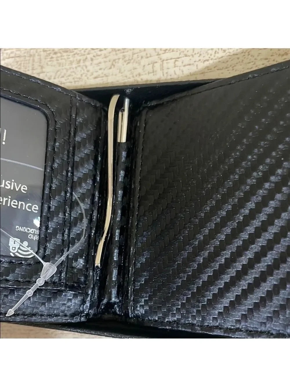 Girxon carbon fiber men's wallet. RFID blocking | Money Clip Lever